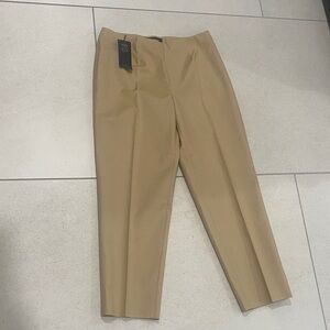 NWT Audrey Tan Cotton Crop Pants $595 Piazza Sempione Italy